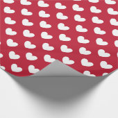 Papier Cadeau Coeurs polka blancs et rouges (Coin)