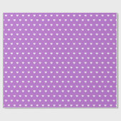 Papier Cadeau Coeurs pourpre et blanc | Papier d'enrobage person (Plat)