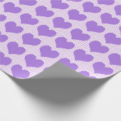 Papier Cadeau Coeurs pourpres (Coin)