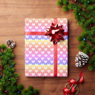 Papier Cadeau Coeurs romantiques mignons Aimer Saint Valentin Mo