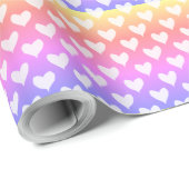 Papier Cadeau Coeurs romantiques mignons Aimer Saint Valentin Mo (Coin rond)