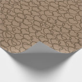 Papier Cadeau Coeurs romantiques Style Kraft (Coin)