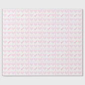 Papier Cadeau Coeurs rose et blanc (Plat)