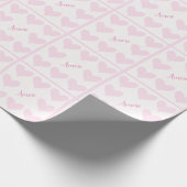Papier Cadeau Coeurs rose et blanc (Coin)