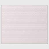 Papier Cadeau Coeurs rose et blanc Snowflakes Noël (Plat)