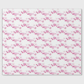 Papier Cadeau Coeurs roses (Plat)