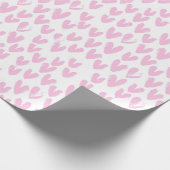 Papier Cadeau Coeurs roses Abstraits Sur Blanc (Coin)
