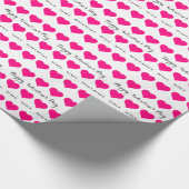 Papier Cadeau Coeurs roses classiques (Coin)
