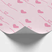 Papier Cadeau Coeurs roses mignons (Coin)