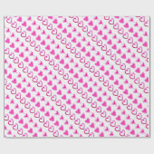 Papier Cadeau Coeurs roses mignons pour toujours l'amour l'amiti (Plat)