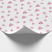 Papier Cadeau Coeurs roses Saint Valentin (Coin)