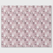 Papier Cadeau Coeurs roses Valentine (Plat)