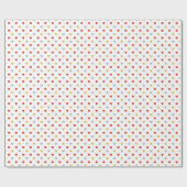 Papier Cadeau Coeurs Rouge Et Jaune (Plat)