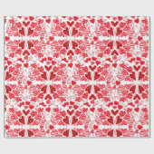 Papier Cadeau Coeurs rouge, rose et blanc Enveloppement cadeau V (Plat)
