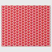 Papier Cadeau Coeurs rouge rose mignonne motif Valentin moderne (Plat)