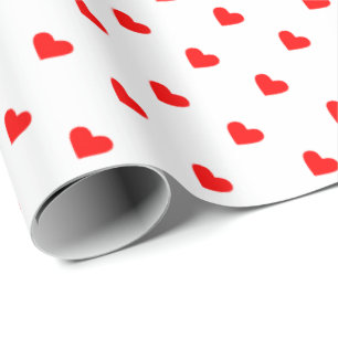Papier Cadeau Coeurs rouges