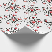 Papier Cadeau Coeurs rouges de Saint Valentin atomique (Coin)