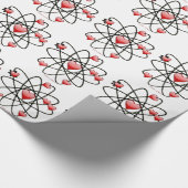 Papier Cadeau Coeurs rouges de Saint Valentin atomique (Coin)
