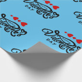 Papier Cadeau Coeurs rouges romantiques Conception de la Saint-V (Coin)