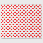 Papier Cadeau Cœurs Rouges Simple Minimaliste (Plat)