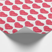 Papier Cadeau Coeurs roux rubis aquarelle bijoux à motifs envelo (Coin)