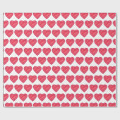 Papier Cadeau Coeurs roux rubis aquarelle bijoux à motifs envelo (Plat)