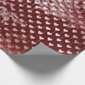 Papier Cadeau Coeurs royaux Coeurs Roses baroques Coeurs d'or Bo (Coin)