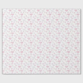 Papier Cadeau Coeurs, rubans et tourbillons (Plat)