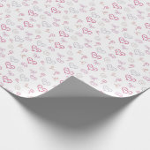 Papier Cadeau Coeurs, rubans et tourbillons (Coin)
