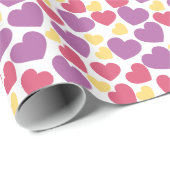 Papier Cadeau Coeurs Saint-Valentin (Coin rond)