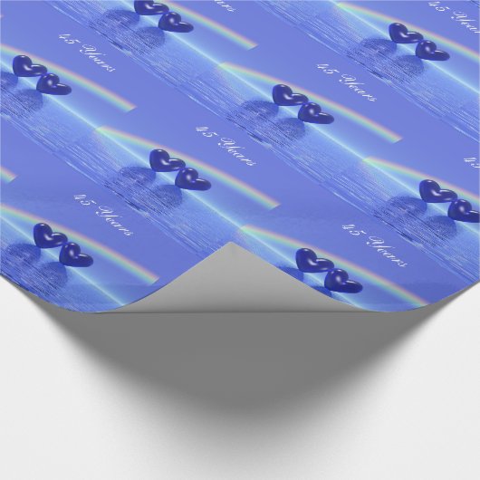 Papier Cadeau Coeurs saphirs du 45e anniversaire (Coin)