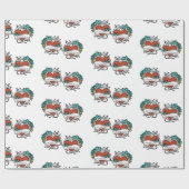 Papier Cadeau Coeurs tatoués, Graphique de tatouage Personnalisé (Plat)