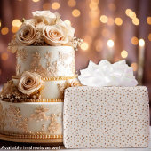 Papier Cadeau Cœurs - Terre cuite rustique sur ciment blanc