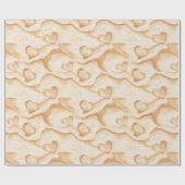 Papier Cadeau Coeurs tropicaux dans la Fête des mariées de plage (Plat)