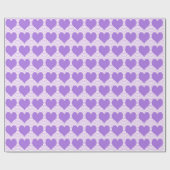 Papier Cadeau Cœurs violets (Plat)