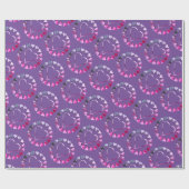 Papier Cadeau Coeurs violets roses Romantique Saint-Valentin (Plat)