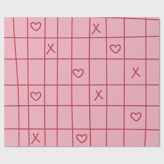 Papier Cadeau Cœurs XO (Plat)