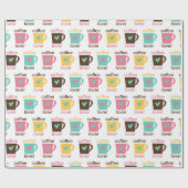 Papier Cadeau Coffee and Donut Pattern (Plat)
