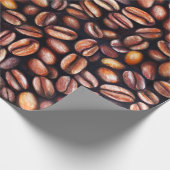 Papier Cadeau Coffee Haricots crayon Motif Rustique Brown (Coin)