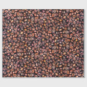 Papier Cadeau Coffee Haricots crayon Motif Rustique Brown (Plat)