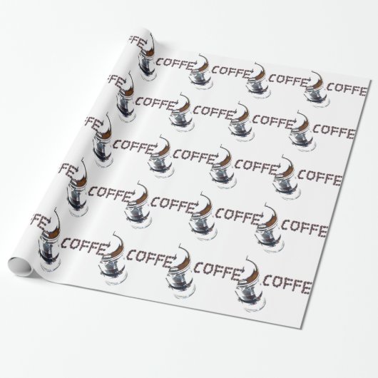 Papier Cadeau Coffee MagicEnjoy, 'première chose le matin', ' (Déroulé)