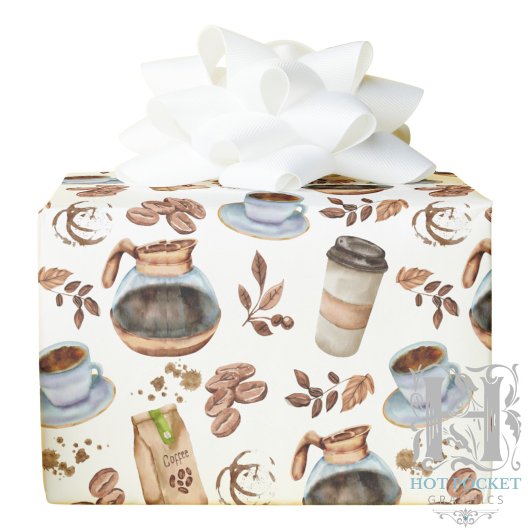 Papier Cadeau Coffee Wrapping Paper