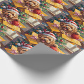 Papier Cadeau Coffret Cadeau de Noël Chien Cockapoo Surprise (Coin)