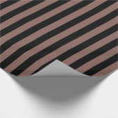 Papier Cadeau Cognac Marron Rayure Noire (Coin)