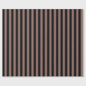 Papier Cadeau Cognac Marron Rayure Noire (Plat)