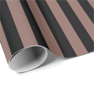 Papier Cadeau Cognac Marron Rayure Noire