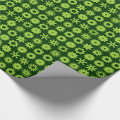 Papier Cadeau Cogs - Martian Green sur Dark Forest Green (Coin)