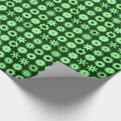 Papier Cadeau Cogs - Mint Green sur Dark Forest Green (Coin)