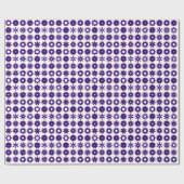 Papier Cadeau Cogs - Violet profond sur blanc (Plat)