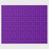 Papier Cadeau Cogs - Violet sur violet profond (Plat)